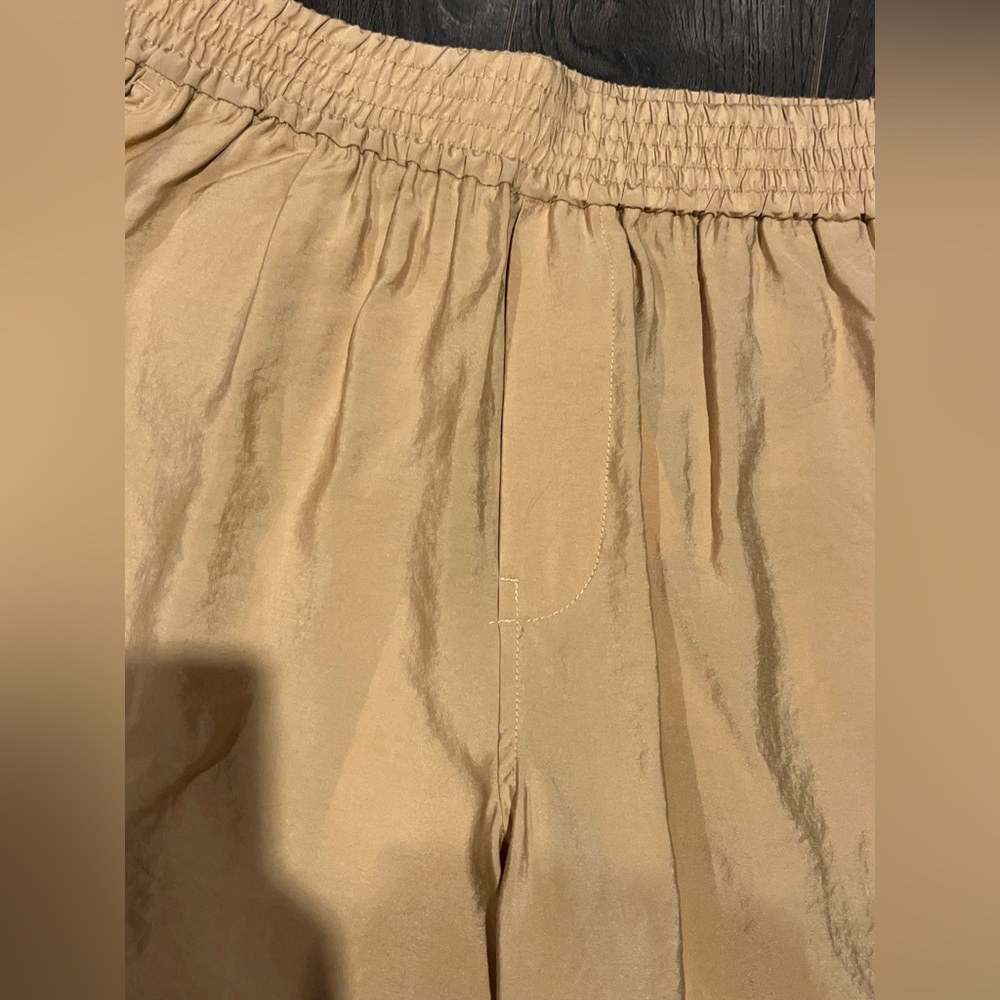 NWT For The Republic Tan Elastic Waist Wide Leg Pants Size Medium - Picture 8 of 14